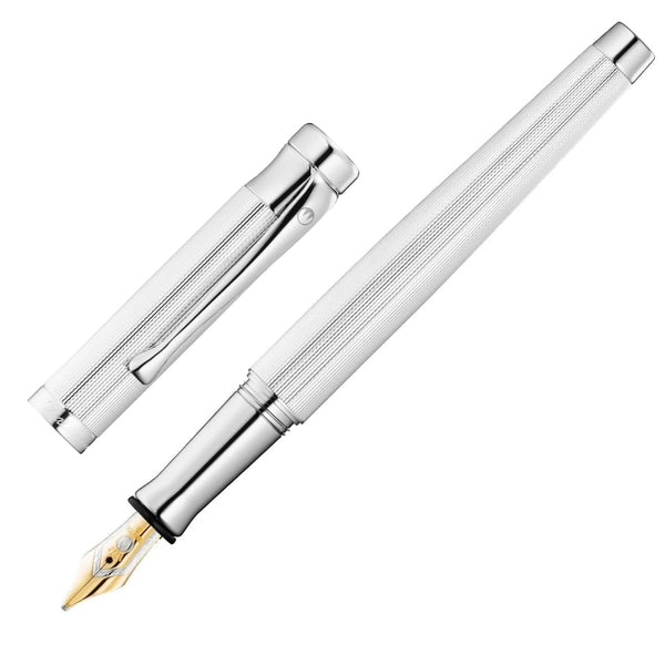 Waldmann, Füller Tango, feines Korn, 18K Feder, silber