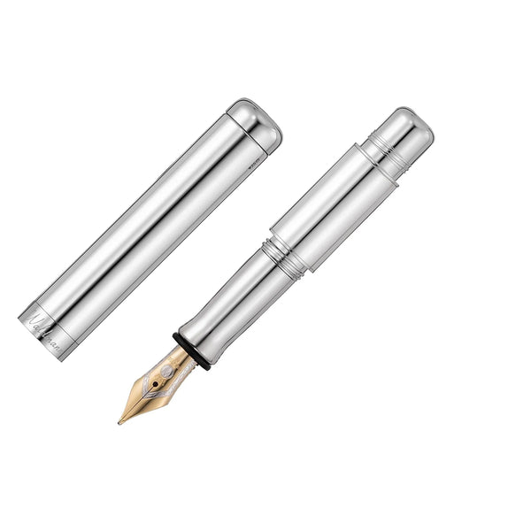 Waldmann, Füller Voyager, Hochglanz, 18K Feder, silber