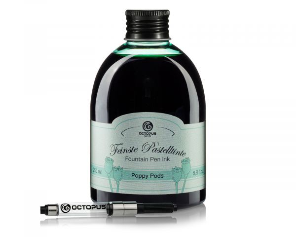 Octopus Fluids Fountain Pen Ink Pastel Green Poppy Pods 250 ml
