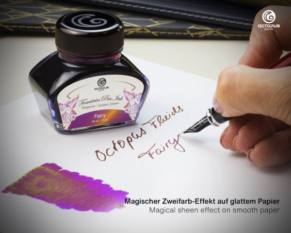 Octopus Fluids Füllhaltertinte Sheen Ink Kollektion Fairy Violett Ltd. Edt. 30 ml