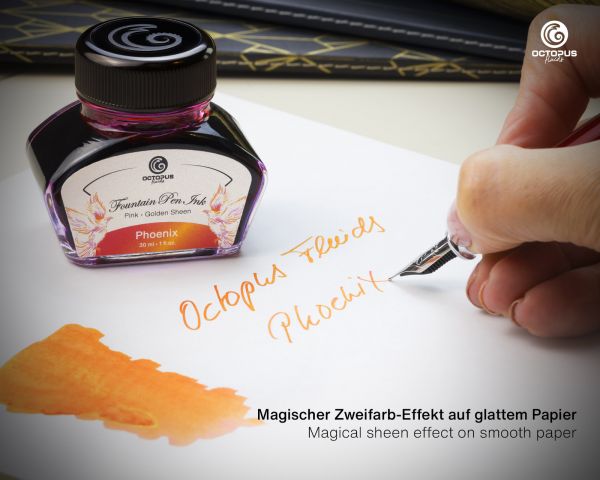 Octopus Fluids Fountain Pen Ink Set with Converter Octopus Fluids Sheen Ink Ltd. Edt.