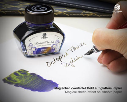 Octopus Fluids Füllhaltertinte Sheen Djinn Blau