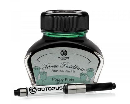 Octopus Fluids Füllhaltertinte Octopus Fluids Pastell-Füllhaltertinten Pastell Grün „Poppy Pods“ inkl. Standard-Konverter 30 ml