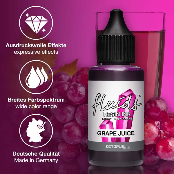 Octopus Fluids Resin Ink GRAPE JUICE Violet transparent