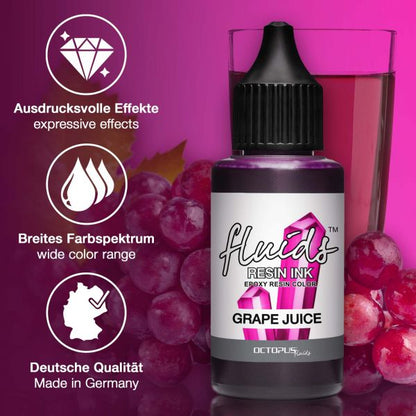 Octopus Fluids Resin Ink GRAPE JUICE Violet transparent