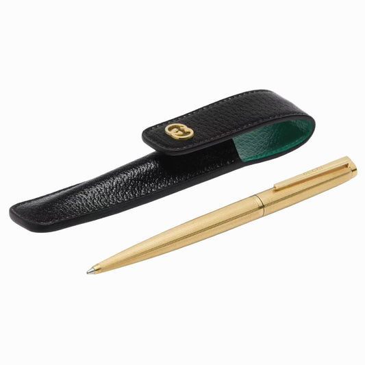 Gucci, Kugelschreiber mit Etui - Interlocking G, Gold