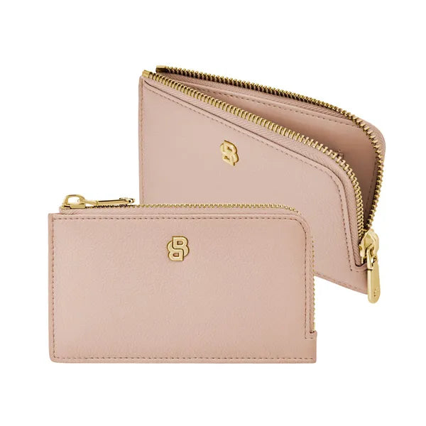 Porte-cartes HUGO BOSS Double B Saffiano, bronze