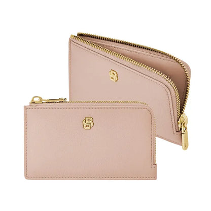 Porte-cartes HUGO BOSS Double B Saffiano, bronze