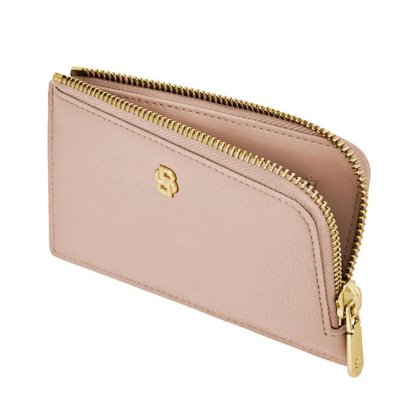 Porte-cartes HUGO BOSS Double B Saffiano, bronze