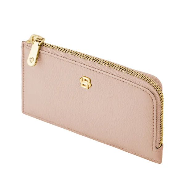 Porte-cartes HUGO BOSS Double B Saffiano, bronze