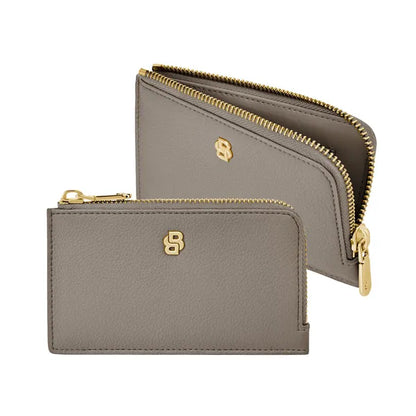 Porte-cartes HUGO BOSS Double B Saffiano, bronze
