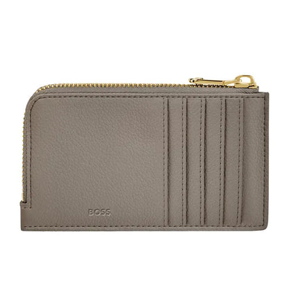 Porte-cartes HUGO BOSS Double B Saffiano, bronze