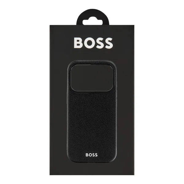 HUGO BOSS Coque Edge iPhone 16, noire