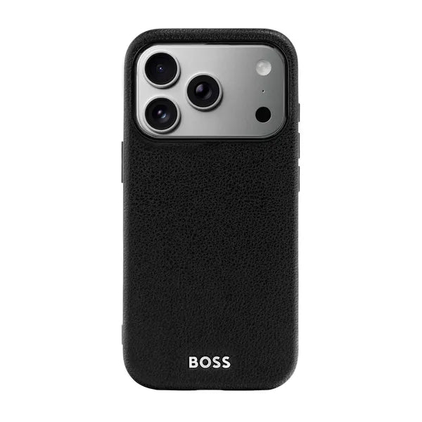 HUGO BOSS Coque Edge iPhone 16, noire