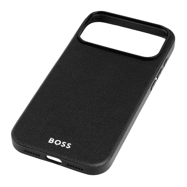 HUGO BOSS Coque Edge iPhone 16, noire