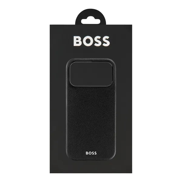 HUGO BOSS Coque Edge iPhone 16, noire