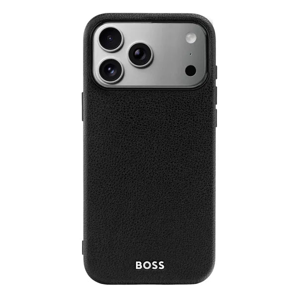 HUGO BOSS Coque Edge iPhone 16, noire
