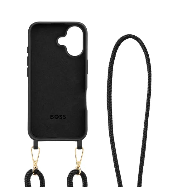 HUGO BOSS, Handyhülle Double B iPhone 17, Black & Gold