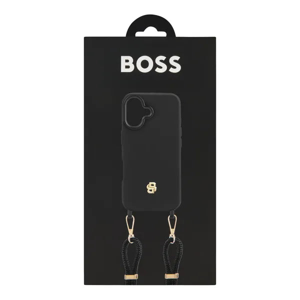 HUGO BOSS, Handyhülle Double B iPhone 17, Black & Gold