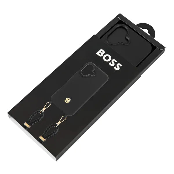 HUGO BOSS, Handyhülle Double B iPhone 17, Black & Gold