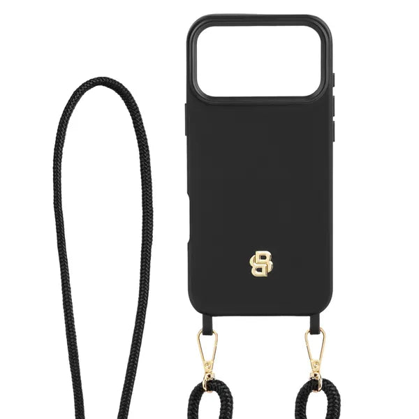 HUGO BOSS, Handyhülle Double B iPhone 17 Pro Max, Black & Gold