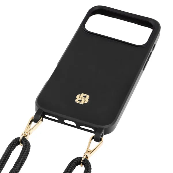 HUGO BOSS, Handyhülle Double B iPhone 17 Pro Max, Black & Gold