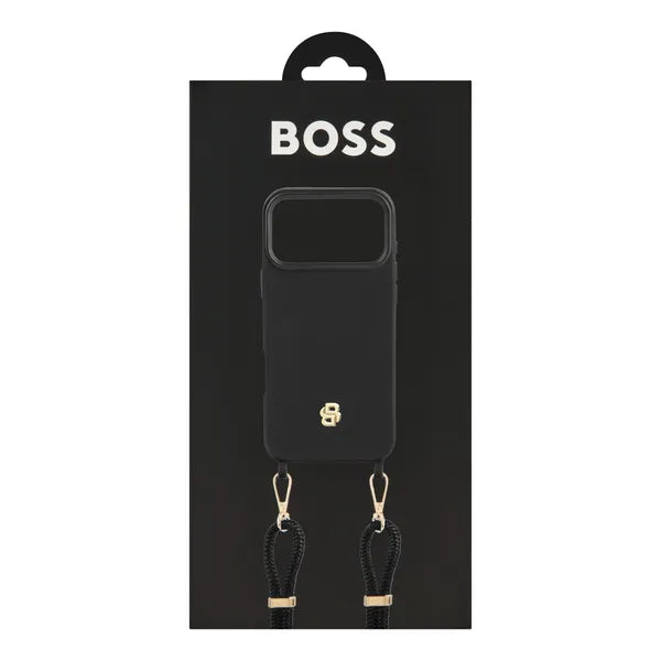 HUGO BOSS, Handyhülle Double B iPhone 17 Pro Max, Black & Gold