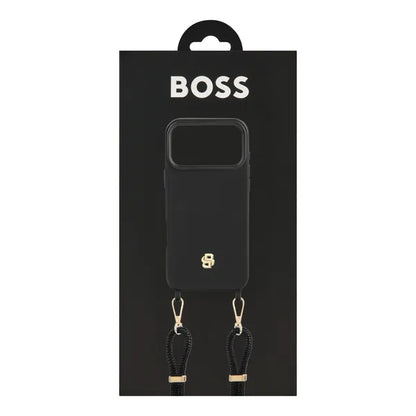 HUGO BOSS, Handyhülle Double B iPhone 17 Pro Max, Black & Gold