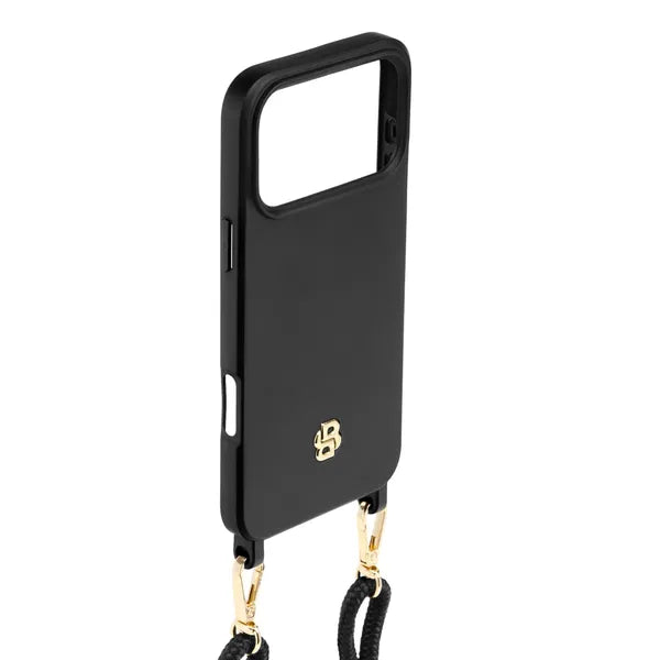 HUGO BOSS, Handyhülle Double B iPhone 17 Pro Max, Black & Gold