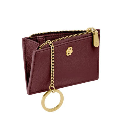 Porte-cartes HUGO BOSS Double B Saffiano, bronze