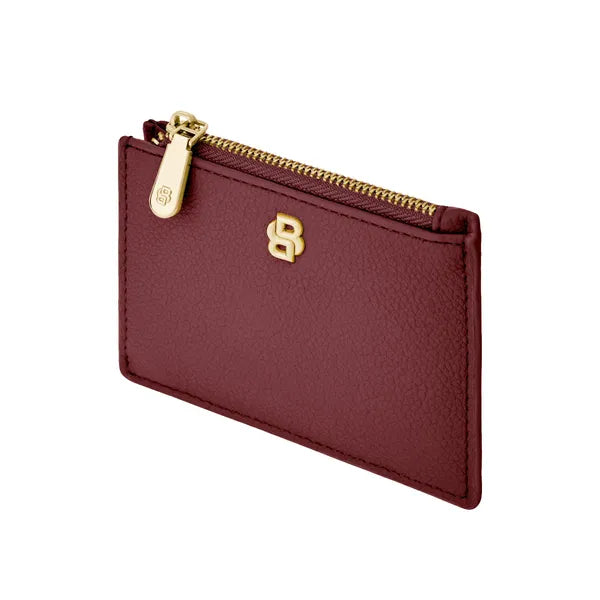 Porte-cartes HUGO BOSS Double B Saffiano, bronze