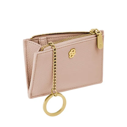 Porte-cartes HUGO BOSS Double B Saffiano, bronze