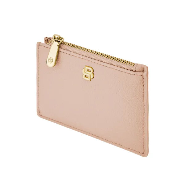 Porte-cartes HUGO BOSS Double B Saffiano, bronze