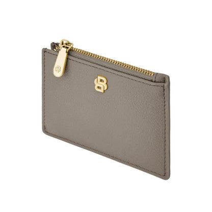 HUGO BOSS Card Holder Double B Saffiano, gunmetal