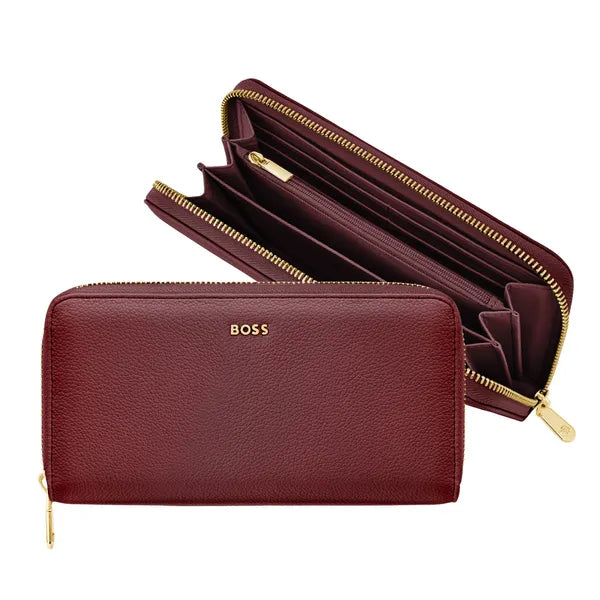 HUGO BOSS, Brieftasche, Signature Lady, Burgundy