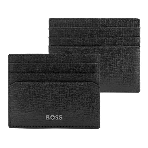 Porte-cartes HUGO BOSS Double B Saffiano, bronze