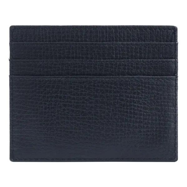 HUGO BOSS Card Holder Double B Saffiano, gunmetal