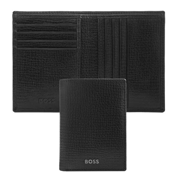 Porte-cartes HUGO BOSS Double B Saffiano, bronze