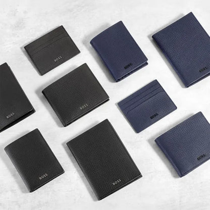 Porte-cartes HUGO BOSS Double B Saffiano, bronze