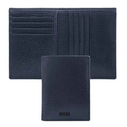 HUGO BOSS, Doppelkartenhalter, Grid, Navy