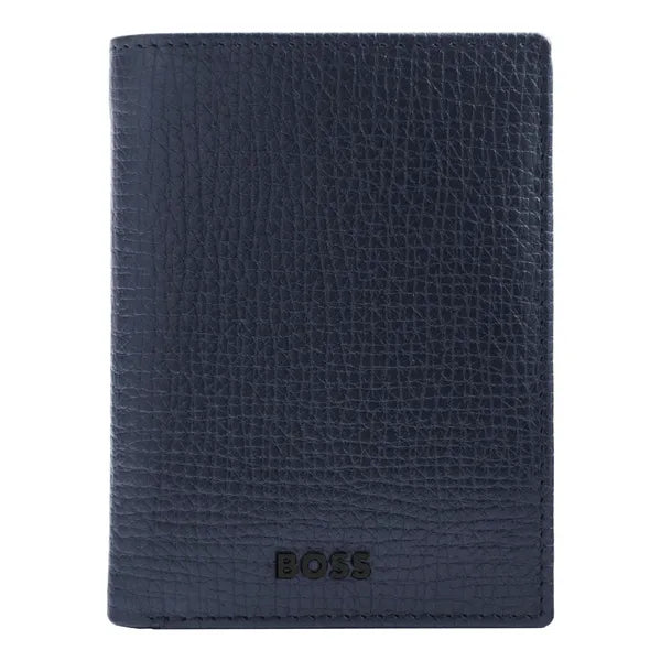 HUGO BOSS, Doppelkartenhalter, Grid, Navy