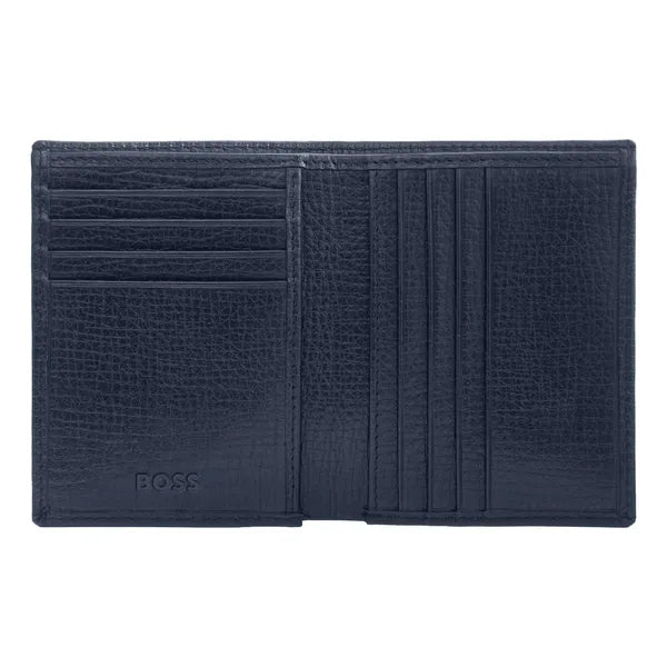HUGO BOSS, Doppelkartenhalter, Grid, Navy