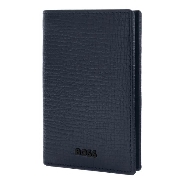 HUGO BOSS, Doppelkartenhalter, Grid, Navy