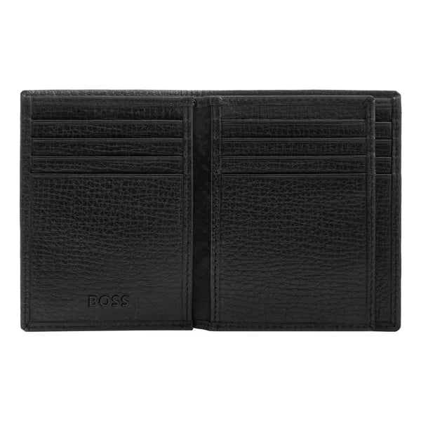 Porte-cartes HUGO BOSS Double B Saffiano, bronze