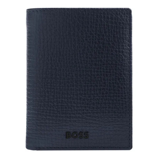 HUGO BOSS, Kartenetui mit Umschlag, Grid, Navy
