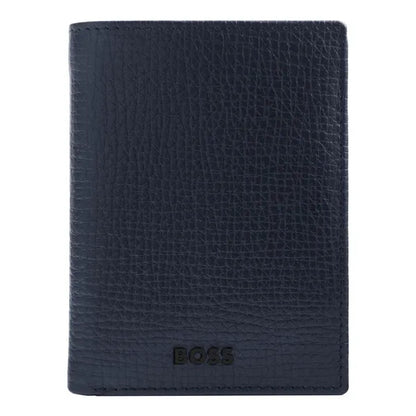 HUGO BOSS, Kartenetui mit Umschlag, Grid, Navy