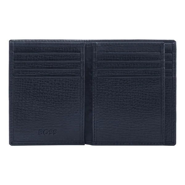 HUGO BOSS, Kartenetui mit Umschlag, Grid, Navy