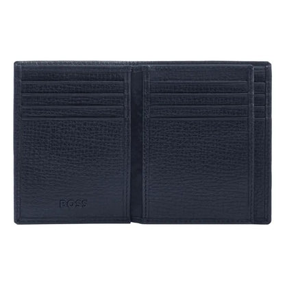 HUGO BOSS, Kartenetui mit Umschlag, Grid, Navy