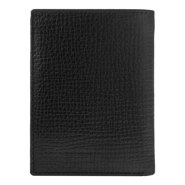 HUGO BOSS Card Holder Double B Saffiano, gunmetal