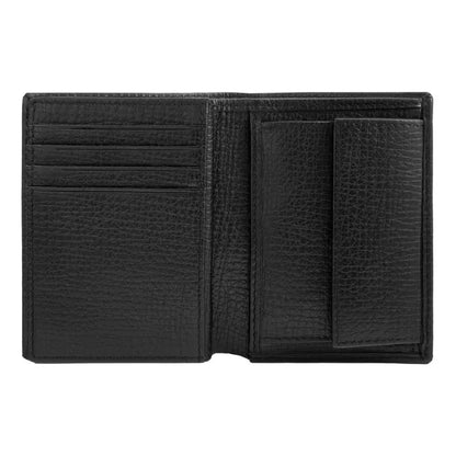 HUGO BOSS Card Holder Double B Saffiano, gunmetal